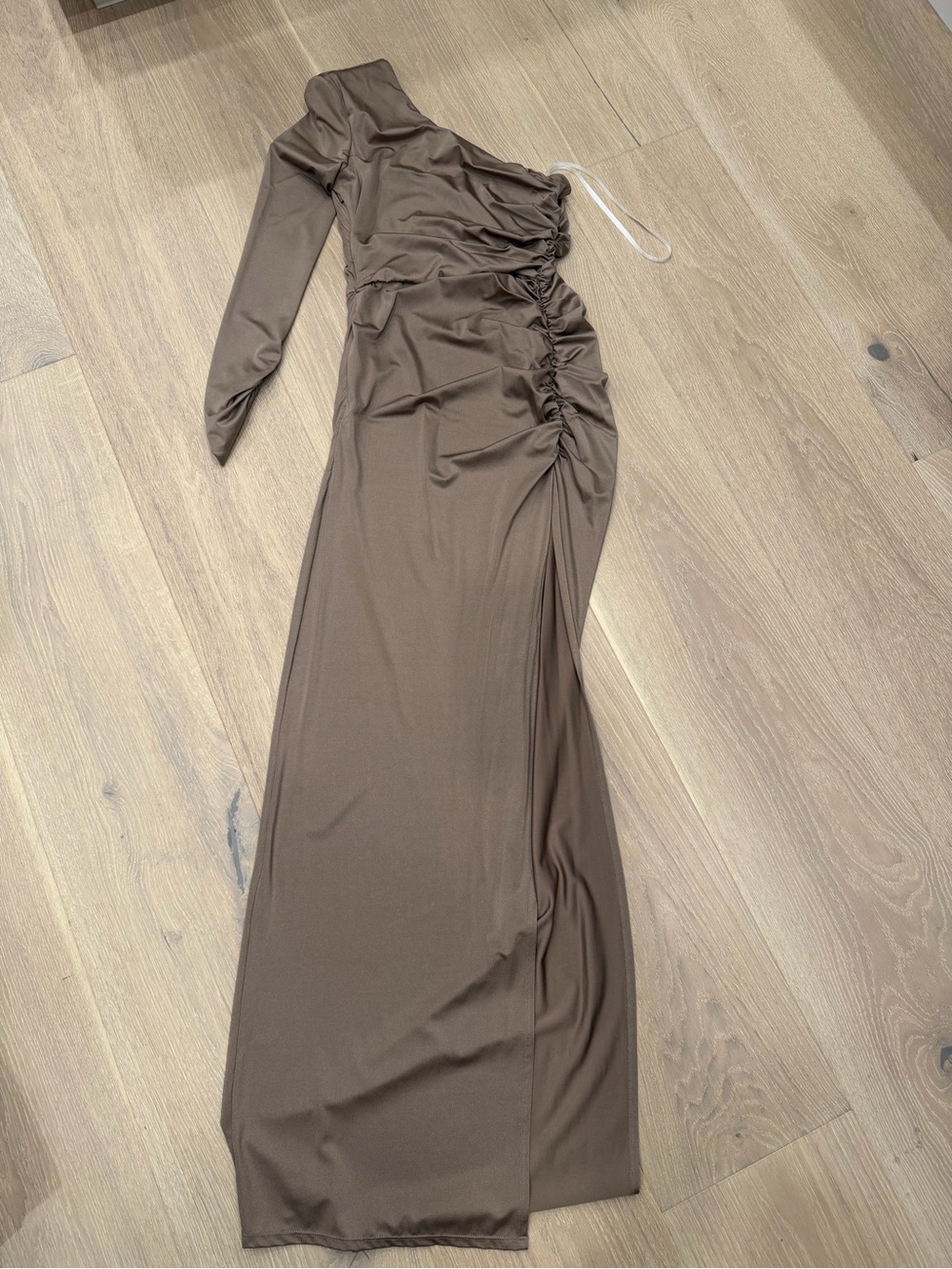 Michael Costello Gilly Maxi dress taupe